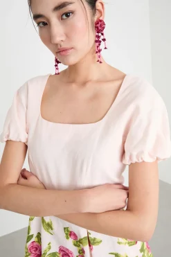 Minidress in tela - Rosa Chiaro
