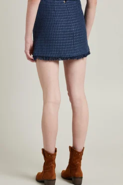 Minigonna con taschini - Blu