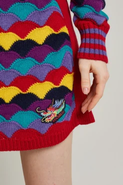 Minigonna in maglia - Rosso