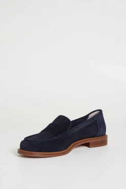 Mocassini in pelle scamosciata - Blu