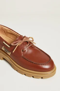 Mocassino con stringhe - Marrone