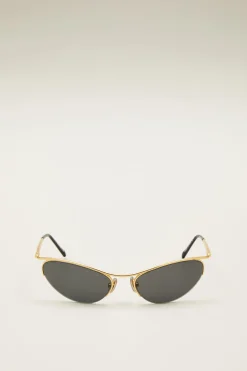 Occhiali da sole cat-eye - Oro Nero