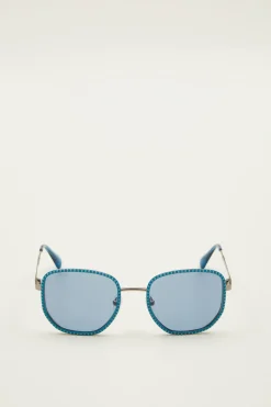 Occhiali da sole con borchie - Blu