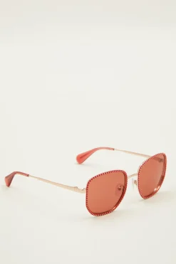 Occhiali da sole con borchie - Rosa