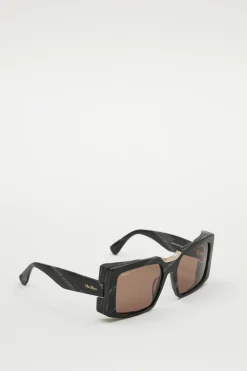 Occhiali da sole squadrati oversize - Marrone