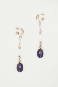 Orecchini con pendente - Viola