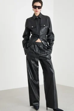 Over shirt con tasche - Nero