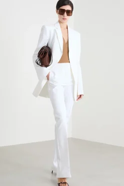 Pantalone aderente con spacco al fondo - Bianco