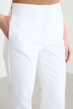 Pantalone aderente con spacco al fondo - Bianco