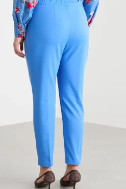 Pantalone aderente in doppia tela - Azzurro