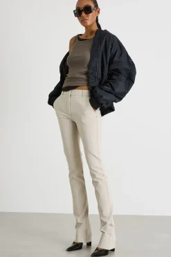 Pantalone aderente in jersey crepe - Beige