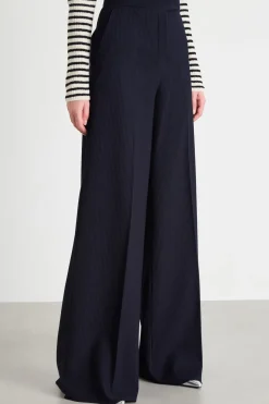 Pantalone a gamba ampia - Blu