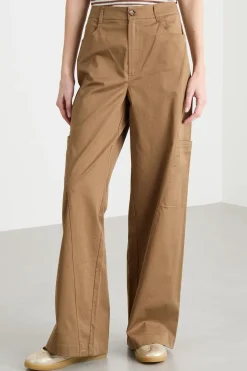 Pantalone ampio cargo - Marrone