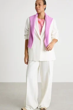 Pantalone ampio con coulisse - Bianco