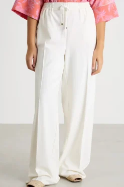 Pantalone ampio con coulisse - Bianco
