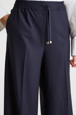 Pantalone ampio con coulisse - Blu