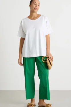 Pantalone ampio con tasche - Verde