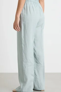 Pantalone ampio con vita elasticizzata - Verde