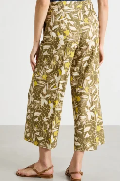 Pantalone ampio e crop - Verde Giallo Bianco