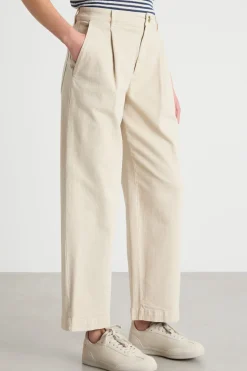 Pantalone ampio in bull - Beige