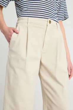 Pantalone ampio in bull - Beige