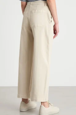 Pantalone ampio in bull - Beige