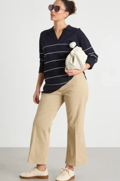 Pantalone ampio in bull - Cammello