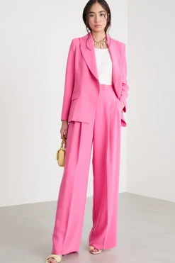Pantalone ampio in cady - Fuxia