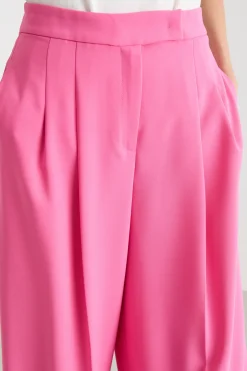 Pantalone ampio in cady - Fuxia