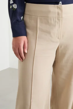 Pantalone ampio in crepe - Beige