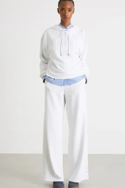 Pantalone ampio in felpa - Bianco
