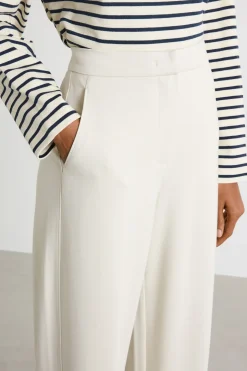 Pantalone ampio in jersey - Bianco