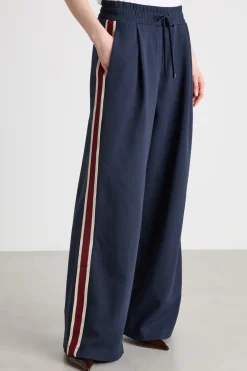 Pantalone ampio in jersey - Blu