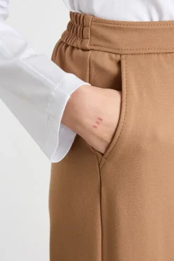 Pantalone ampio in jersey - Cammello
