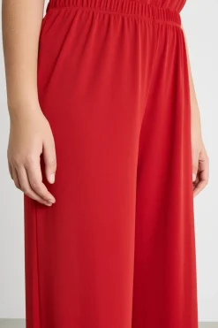 Pantalone ampio in jersey - Rosso