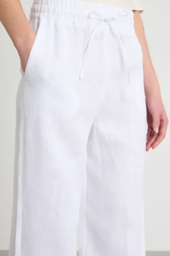 Pantalone ampio in puro lino - Bianco
