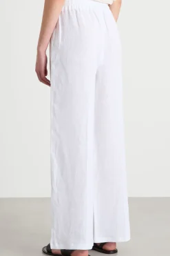 Pantalone ampio in puro lino - Bianco