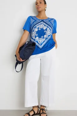 Pantalone ampio in raso - Bianco