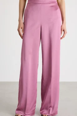 Pantalone ampio in tessuto fluido - Rosa