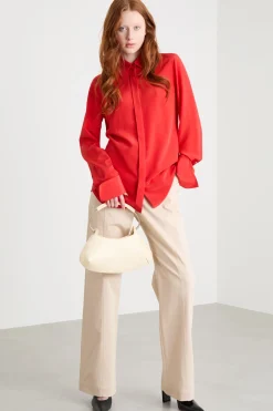 Pantalone ampio in twill - Beige
