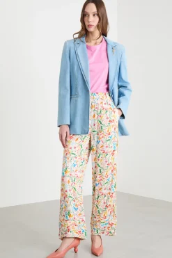 Pantalone ampio stampato - Rosa