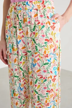 Pantalone ampio stampato - Rosa