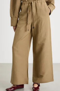 Pantalone ampio stile jogging - Cammello