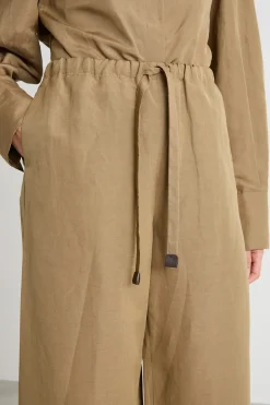 Pantalone ampio stile jogging - Cammello