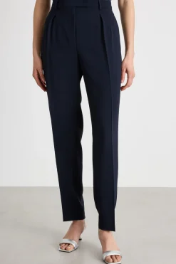 Pantalone a sigaretta con pinces - Blu