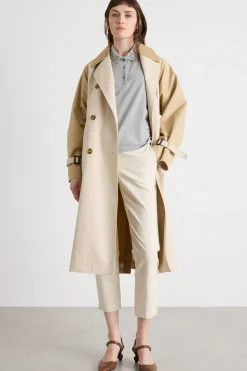 Pantalone a sigaretta con spacchi - Avorio