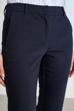 Pantalone a sigaretta con spacchi - Blu