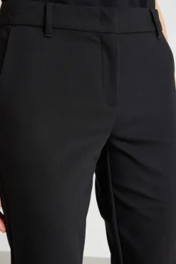Pantalone a sigaretta con spacchi - Nero