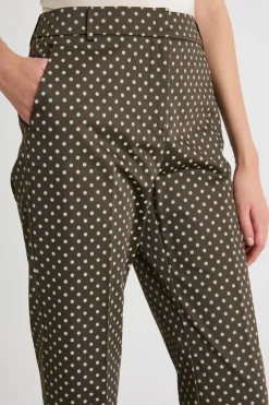 Pantalone a sigaretta con tasche - Marrone