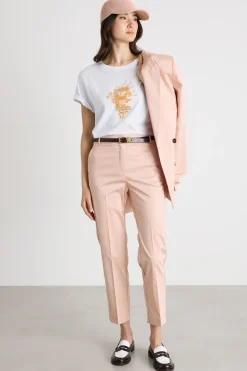 Pantalone a sigaretta con tasche - Rosa